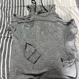 Victoria's Secret Heather Gray Hoodie with PINK Logo